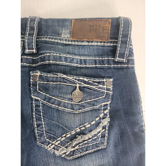 BKE Buckle Low Rise Bootcut Jeans Womens 27L x 33 Sabrina Thick Stitch Y2K 90's - Picture 9 of 13